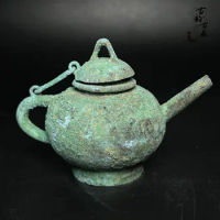 Antique Han dynasty bronze small wine pot teapot ancient bronze