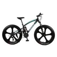 4.0 Fat Tire Mountain Bike 26 Inch Mountain Bicycle High Carbon Steel Fat Bike Beach Snow Bicycle 7/21/24/27 Speed Bike