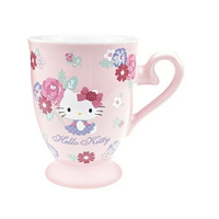 【震撼精品百貨】凱蒂貓_Hello Kitty~日本SANRIO三麗鷗 KITTY單耳陶瓷茶杯 300ml (花花世界)*88124