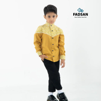 Fadsan Baju Kemeja Couple Ayah Dan Anak Bayi Laki Laki Batik Koko Muslim Dewasa Tangan Panjang Motif