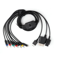 20pcs High quality component cable S-video audio video cable For XBOX360/Wii/PS2/PS3 game console 1.8m