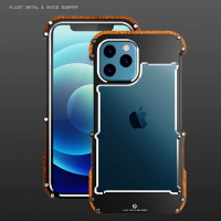 🚚蘋果12Pro Max手機殼散熱金屬套iPhone11Xs高檔鐵木邊框個性XR男