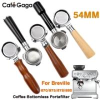 54mm Coffee Bottomless Portafilter For Breville 870/878/880 Filter Basket Replacement Espresso Machine Accessories Barista Tool