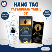 Hang tag tahlilan 40 hari 100 hari 1 tahun / Kartu ucapan berduka dan doa / Gantungan tas berkat / S