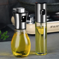 Kitchen Push Type Spray Olive Oil Sprayer Bottle For Cooking Pump Oil Pot Grill BBQ Sprayer For Air Fryers Oil Dispenser Bottles