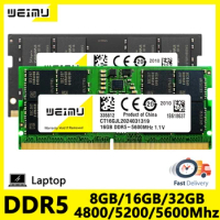 DDR5 8GB/16GB/32GB Laptop Memories Ram PC5 4800 5200 5600Mhz 1.1V 262Pin Non-ECC All Motherboard Notebook SODIMM Memory Ram