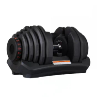 Adjustable Dumbbell Set 10-40KG Household 15 Gears Fast Adjust Automatic Steel With Rack 24KG Fitness Equipments