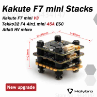 Holybro Kakute F7 mini V3 Flight Controller &amp; Tekko32 F4 4in1 45A mini ESC upgrade &amp; Atltal HV Micro VTX Combo Stack 20*20mm