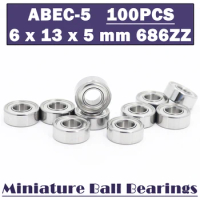 686ZZ Bearing ABEC-5 ( 100 PCS ) 6*13*5 mm Miniature Ball Bearings 618/6ZZ EMQ Z3V3