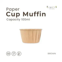 Cupcake Mold Baking / Paper Cupcake Muffin Plain and Grid Brown