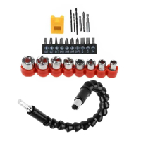 Set Mata Bor Obeng Elektrik 26pcs Lengkap Komplit Fleksibel Mesin Bor Screwdriver Extension Drill
