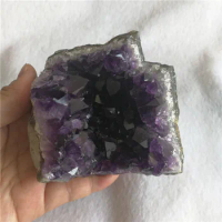 500g Natural Amethyst Beautiful Purple QUARTZ Geode Crystal Cluster Specimen