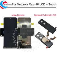 Original Second External 1.5" LCD For Motorola Razr 40 Display Touch Screen Digitizer Assembly For Moto Razr40 Small LCD