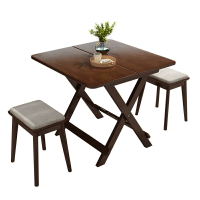 餐桌 ● 免安裝實木 折疊桌子省空間小戶型 家用 學習桌簡易戶外 正方形小 餐桌