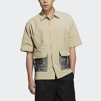 Adidas OD Shirt SS HR6468 男 短袖 上衣 襯衫 經典 休閒 國際版 寬鬆 網格口袋 卡其