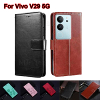 Vintage PU Leather Case For Vivo V29 5G чехол Wallet Capa Flip Phone Cover For Carcasa Vivo V29 V 29