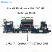 M16017-601 M16017-001 For HP EliteBook X360 1040 G7 Laptop Motherboard With i7-10610U CPU 16GB-RAM FPM30 LA-J442P MB 100% Tested