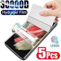 5pcs Hydrogel Film for Samsung A51 A52 A71 A72 A50 A70 A22 A32 A21S A12 A53 Screen Protector for Samsung S10E M12 M31 A54 M51