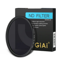 GiAi ND Filter ND8 16 64 1000 46mm 49mm 52mm 58mm 62mm 67mm 72mm 77mm 82mm Camera Lens Filters For Nikon Canon Sony