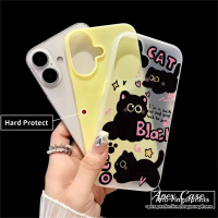 Sarung Kucing Hitam Super Comel untuk iPhone 13 14 15 16 12 11 Pro Max X XR Xs Max Penutup Keras L7Z