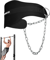 Dip Belt for Weightlifting Weight Belt with Chain for Pullup Squats and Dips Weighted Pull Up Belt W