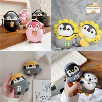 Cartoon Cute Penguin Silicone Earphone Cases For apple Airpods 1 2 3 Pro Case Cover for AirPods Pro 2 Bluetooth Headset Box