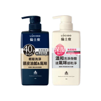 【LUCIDO倫士度】去味洗沐組(洗髮精450ml+零涼感沐浴露450ml)