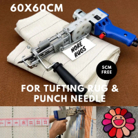Monks Cloth / Cotton Tufting Fabric Cloth / Kain Karpet /punch needle 60X60 keset & permadani