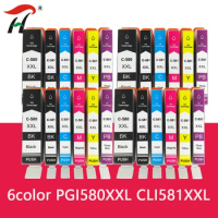 6Color Compatible for Canon PGI 580 CLI 581 PGI 580XL PGI-580 Ink Cartridge Pixma TS6150 TS6151 TR7550 TR8550 TS8150 TS8151