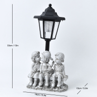 Garden Courtyard Resin Outdoor Solar Light Decoration Home Scenery Decoration Hexagonal Lamp