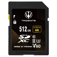 【TRIDENITE】V60 UHS-II 專業級SDXC 512GB記憶卡 高耐用 U3 4K(日本原廠直營)