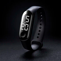 2020 Ultra thin Mini wristband Man women fashion Spaort watches LED Luminous smart wrist watch waterproof Electronic wristwatch