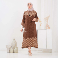 Daster Aaliyah Rayon Busui Lengan Panjang Homedress Batik Hijab Friendly