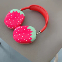 ECHOME Cute Pink Airpods Max Case Cover Strawberries Earphone Case Protective Sleeve for Headphone Accessories Girl Gift
