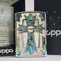 Zippo Original Armor Shell Cross Mosaic Design 2 sisi Japan Finish