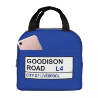 Everton Football Team Goodison Road Street Sign Insulated Lunch Bags Resuable Picnic Bags Lunch Tote for Woman Work Kids School
