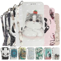 For Samsung Galaxy A22 A32 A42 A52 A72 A82 A71 A51 A41 A31 A21s A11 A01 5G Flip Case Leather Magnetic Painted Book Protect Cover