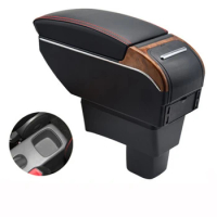 For Suzuki Swift Armrest Box Central Content Interior Arm Elbow Rest Storage Case Car-styling with USB Cup Holder