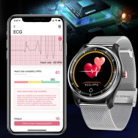ECG watch ip68 blood pressure 1.22'' smartband smart watch waterproof heart rate sleep monitor smart wristband remote control