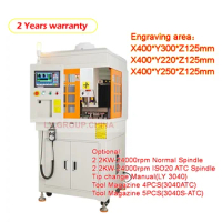 CNC Router 3040 Mini CNC Milling Machine ISO20 2.2KW ATC SPINDLE CNC Carving Machine with Water Sink for Metal Woodwork