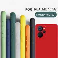 For Realme 10 5G Shockproof Square Liquid Silicon TPU Phone Case for Realme 10 5G/Realme 10 Pro+/Realme 9 9 Pro+/Realme 8 Pro
