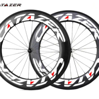 NEW 700C Carbon Fiber Wheels Road Bike Bicycle Wheel Light Carbon Road Wheelset V Brakes 25x88mm Tubular Full Carbon Rim Wheel