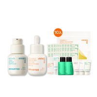 【INNISFREE】維他命C+A醇絕配無瑕組(早C晚A美白+去粉刺精華)