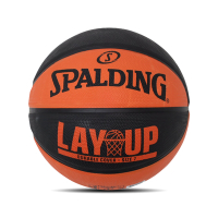 Spalding 籃球 Lay Up No.7 Basketball 黑 橘 室外 耐磨 7號球 斯伯丁 SPA84548