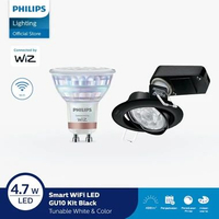 Philips Lampu Spotlight Smart Wifi LED MR16 4.7W GU10 Bluetooth Color RGB GU10 dengan fitting dan fr