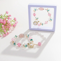 Gelang Manik Bening Aesthetic Charm Fashion Jewelry Kekinian