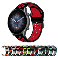 Double Color 22mm Silicone Sport Strap For Amazfit GTR 2 2E GTR 47mm Bracelet Watchband For Huami Amazfit GTR 3／3 Pro Wristband