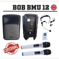 Speaker Portable BOB BMU 12 Original 12 inch B MU terbaik free 3 mic