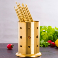 筷子筒商用餐廳不銹鋼筷簍加厚金色筷筒串串香竹簽筒家用瀝水筷籠