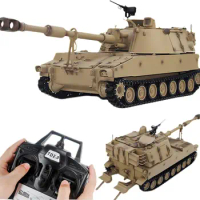 Remote controlled self-propelled howitzer tank model 46CM desert camouflage M109A2 tank 1:16 full-si